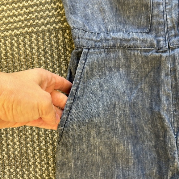 MARTIN GRANT Wide Leg Chambray Denim Jumpsuit, size 34/4 - Picture 7 of 10
